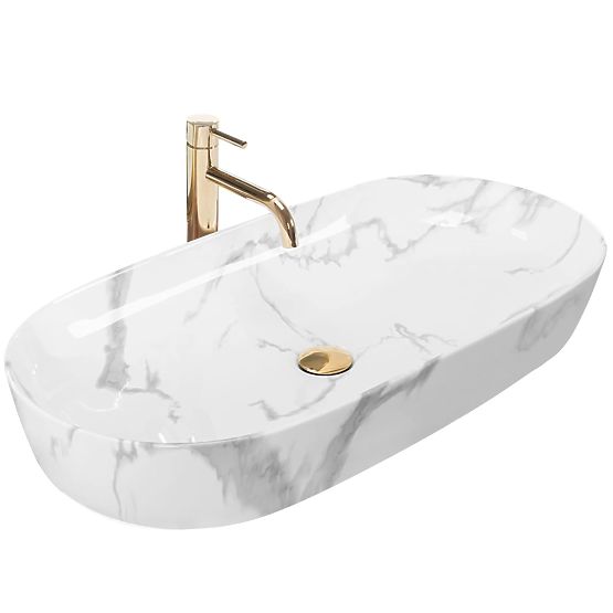 Furniture Washbasin REA CLEO 81 Marmo Shiny