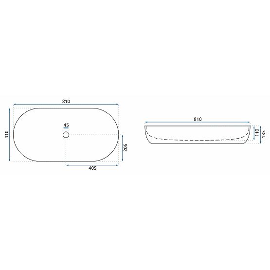 Furniture Washbasin REA CLEO 81 White
