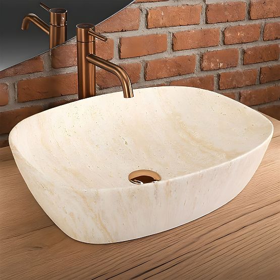 Furniture Washbasin Rea Freja Travertine Matt
