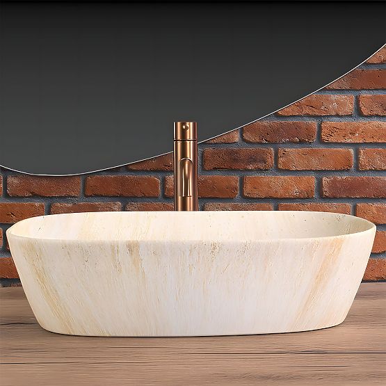 Furniture Washbasin Rea Freja Travertine Matt