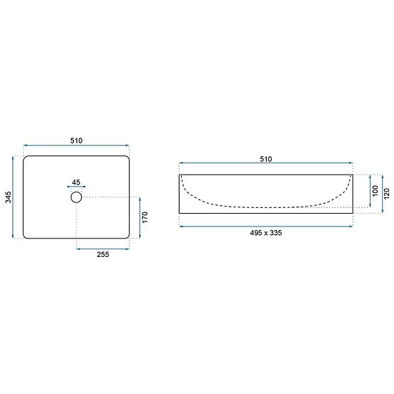 Furniture Washbasin REA Inga Black Marble Matte