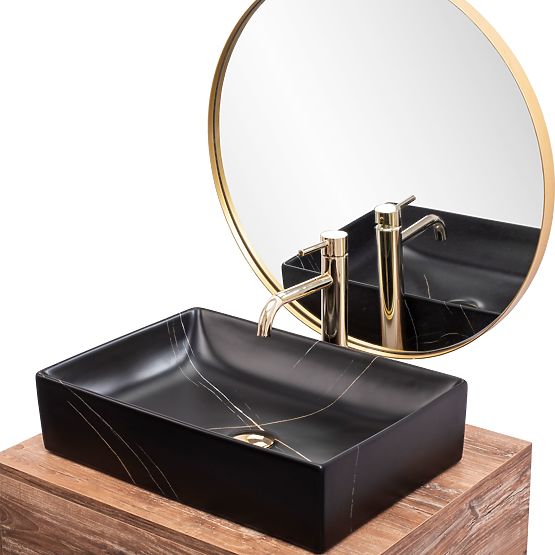 Furniture Washbasin REA Inga Black Marble Matte