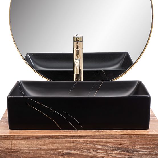 Furniture Washbasin REA Inga Black Marble Matte