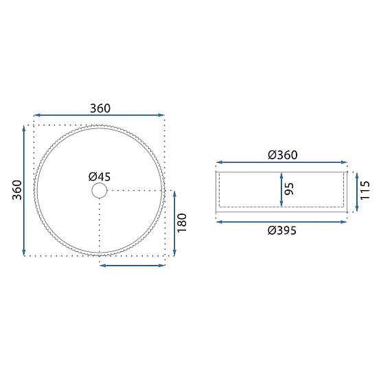 Furniture Washbasin Rea Ingrid 36 Grey