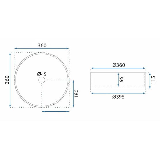 Furniture Washbasin Rea Ingrid 36 Transparent