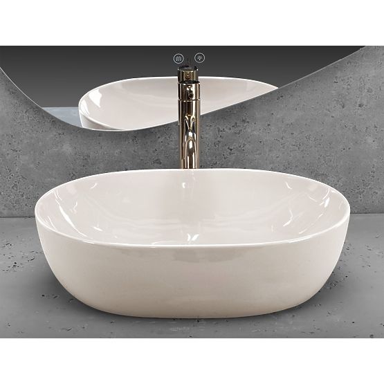 Furniture Washbasin Rea LISA ECRU SHINY