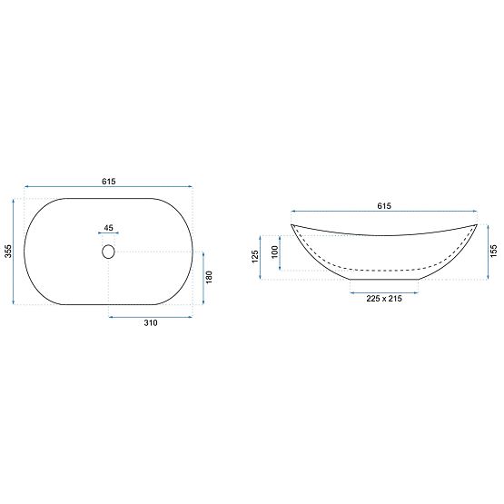 Furniture Washbasin Rea Royal Blueberry Matt