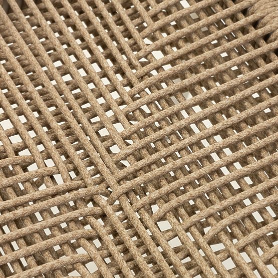 Garden Chair Piretto, Technorattan, Aluminum, Light Beige/Light Brown