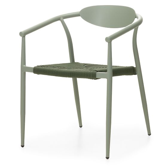 Garden Chair Piretto, Technorattan, Aluminum, Sage