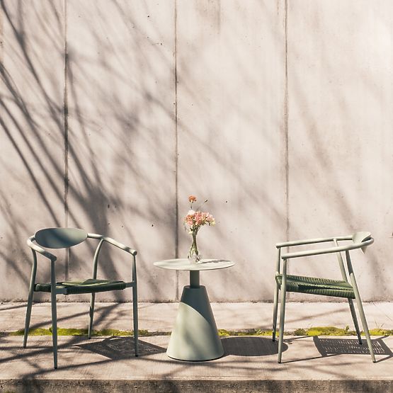 Garden Chair Piretto, Technorattan, Aluminum, Sage