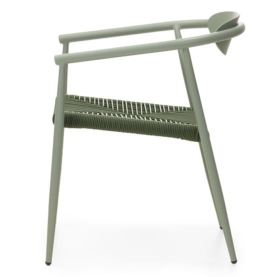 Garden Chair Piretto, Technorattan, Aluminum, Sage
