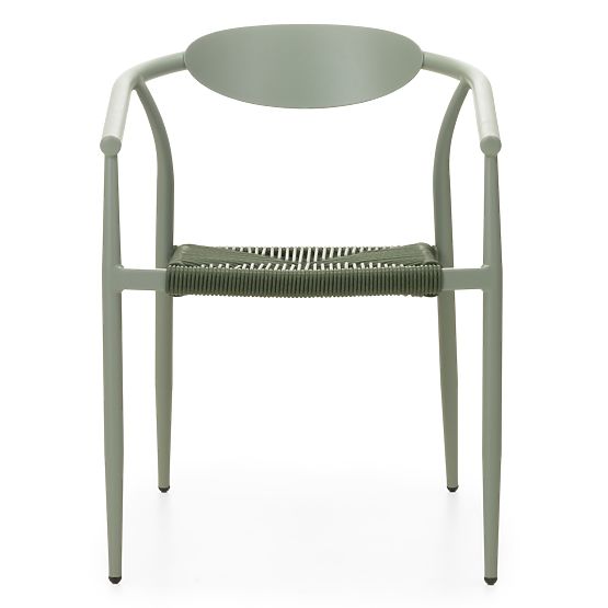 Garden Chair Piretto, Technorattan, Aluminum, Sage