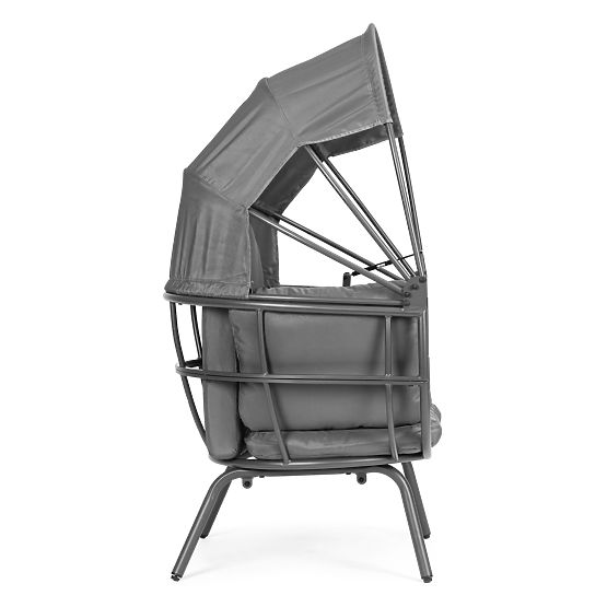 Garden Cocoon Chair with Folding Canopy Grey ModernHome