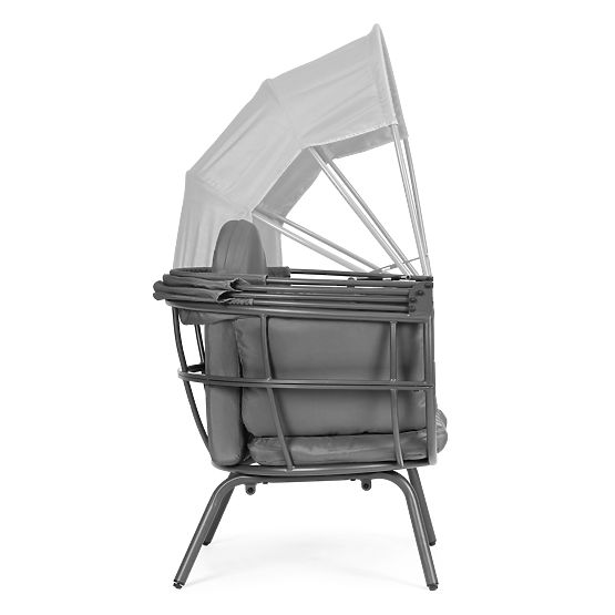 Garden Cocoon Chair with Folding Canopy Grey ModernHome