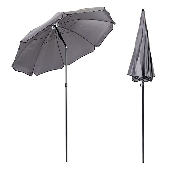Garden Furniture Set: Table, 4 Chairs, Parasol