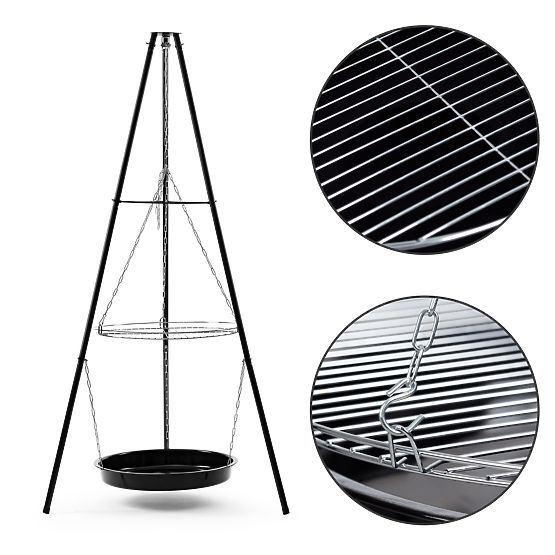 Garden Grill Fire Pit with Tripod and Grate