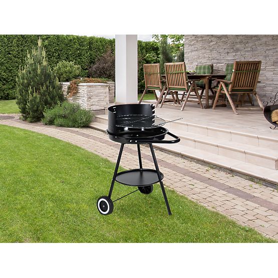 Garden Grill with Round Adjustable Height Grate