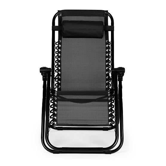 Garden Lounger Chair with Adjustable Backrest ZERO GRAVITY ModernHome - Black