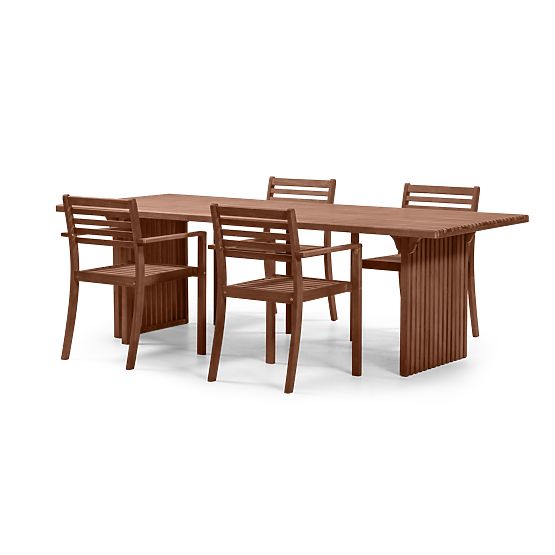 Garden Table Familis ll, 240 cm, Eucalyptus Wood FSC, Dark Brown