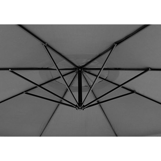 Garden umbrella large on boom folding 3.5m gray