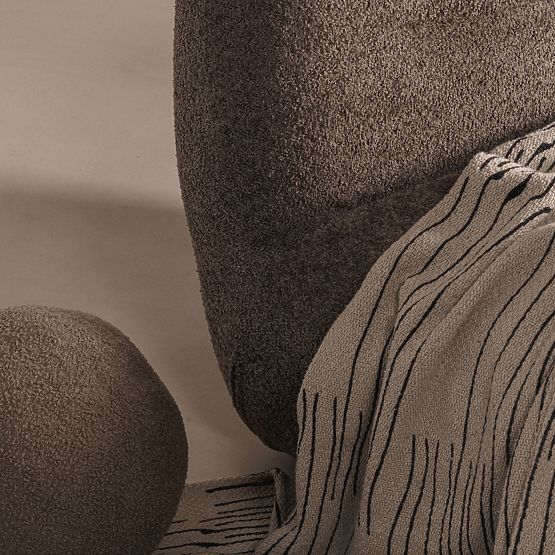 Giorgia Relaxation Chair with Swivel Base, Brown-Grey