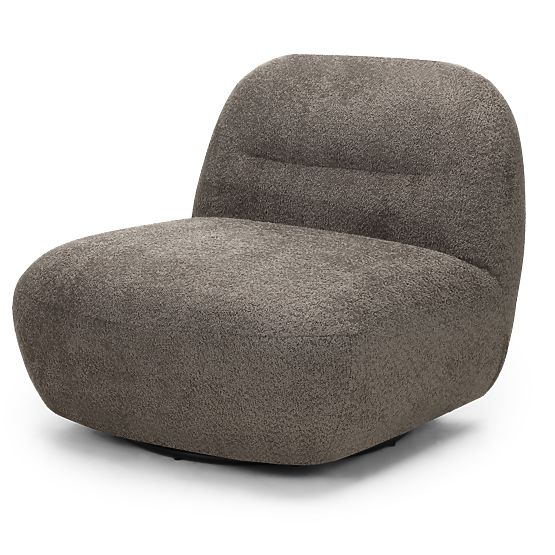 Giorgia Relaxation Chair with Swivel Base, Brown-Grey