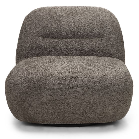 Giorgia Relaxation Chair with Swivel Base, Brown-Grey