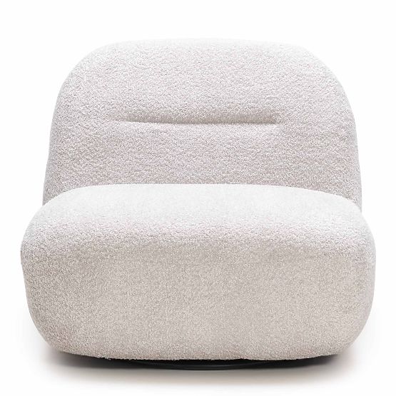 Giorgia Relaxation Chair with Swivel Base, Gray-Beige