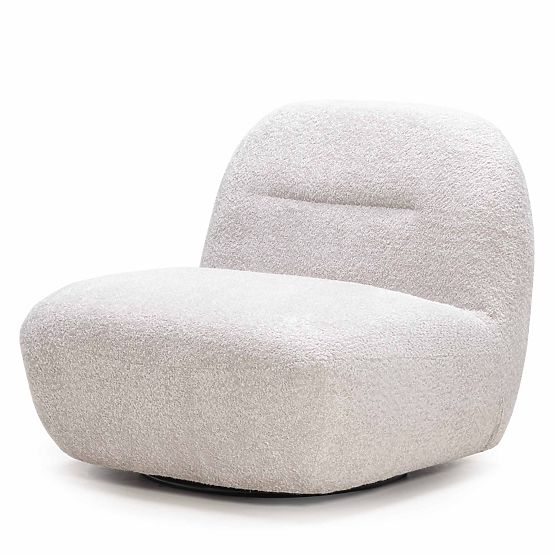Giorgia Relaxation Chair with Swivel Base, Gray-Beige