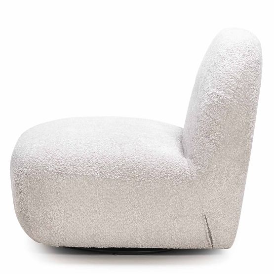 Giorgia Relaxation Chair with Swivel Base, Gray-Beige