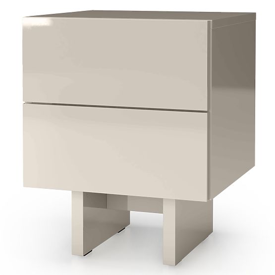 Glim Nightstand, Cashmere, Glossy