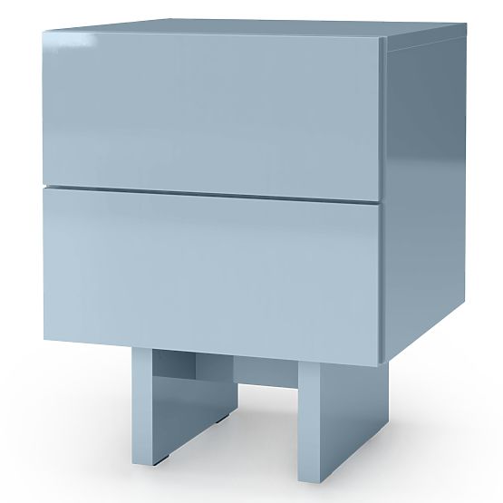 Glim Nightstand, Smoky Blue, Glossy