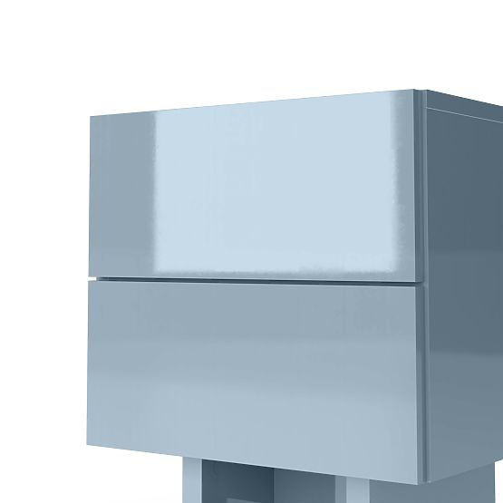 Glim Nightstand, Smoky Blue, Glossy
