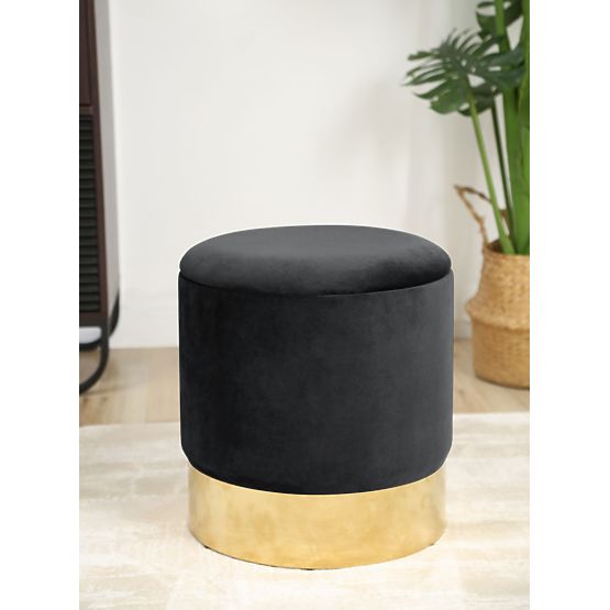 GOLDEN BLACK POUF