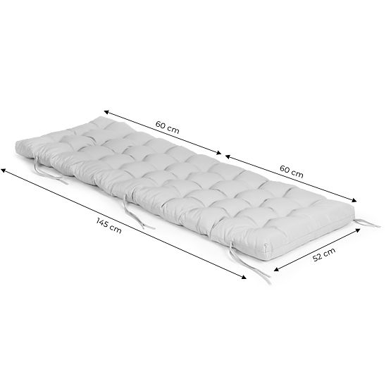 Grey Garden Lounger Cushion 145 x 52 cm ModernHome