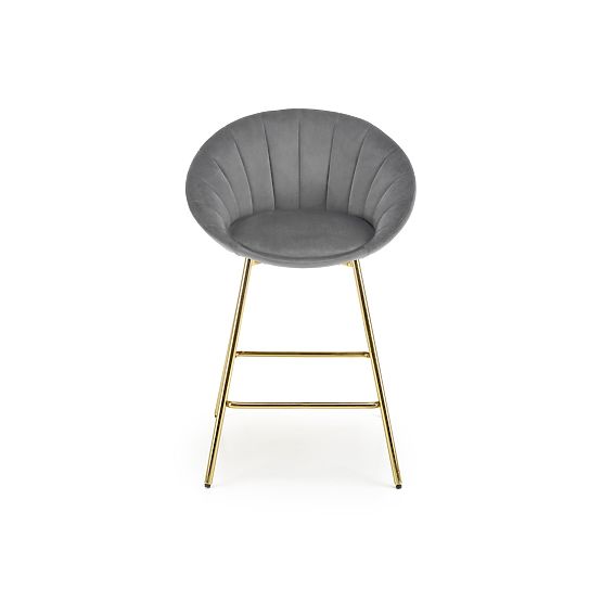 H112 Bar Stool Gray/Gold (2pcs)