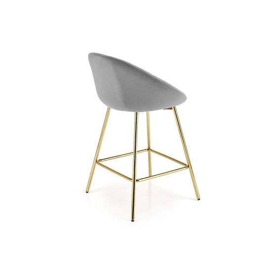 H112 Bar Stool Gray/Gold (2pcs)