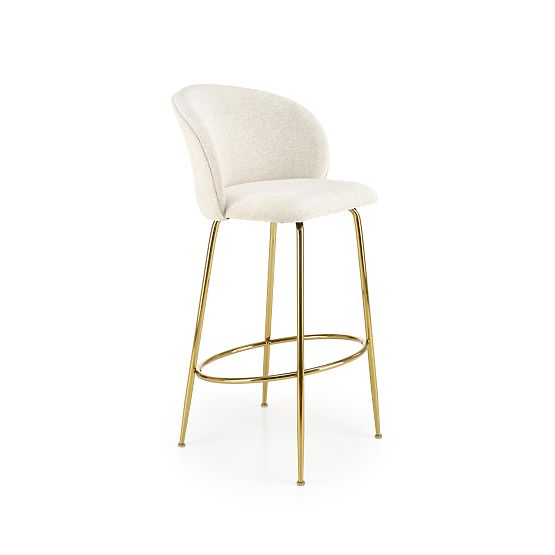 H116 Cream/Gold Bar Stool (1p=2pcs)