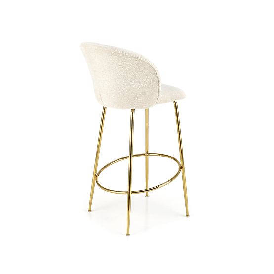 H116 Cream/Gold Bar Stool (1p=2pcs)