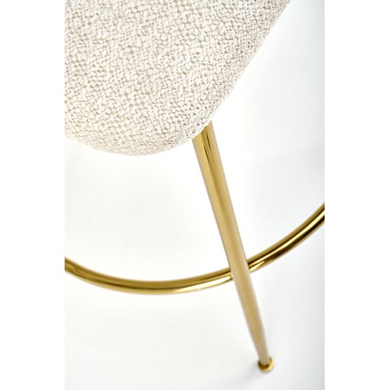 H116 Cream/Gold Bar Stool (1p=2pcs)