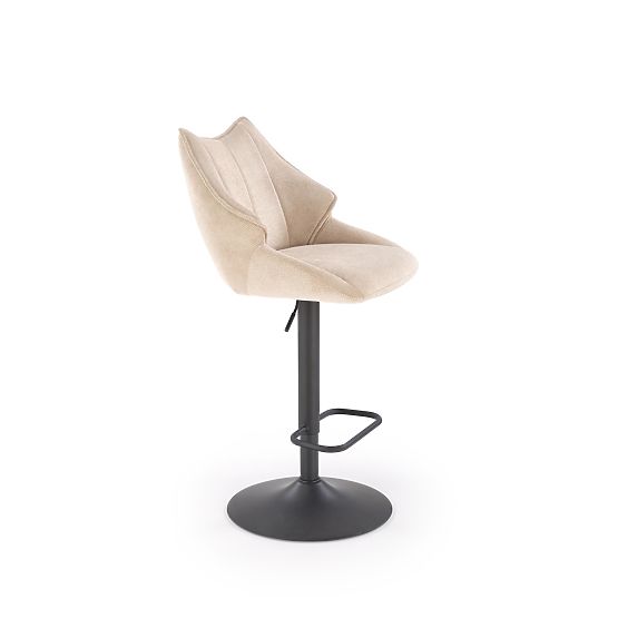 H122 Bar Stool Legs - Black, Seat - Beige (1p=2pcs)