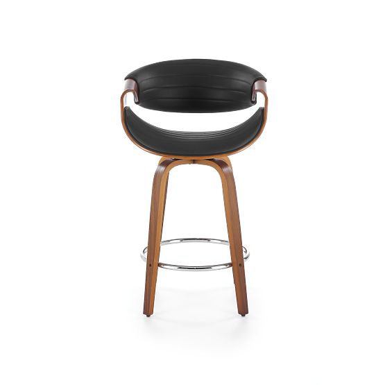 H123 Bar Stool Black / Walnut (1p=1pc)