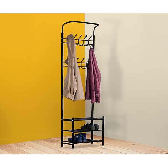 Hanger with shelf for shoes - Black