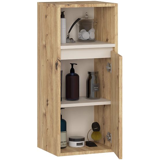 HANGING BATHROOM CABINET VAMI W35 1D 1W OAK ARTISAN / CASHMERE