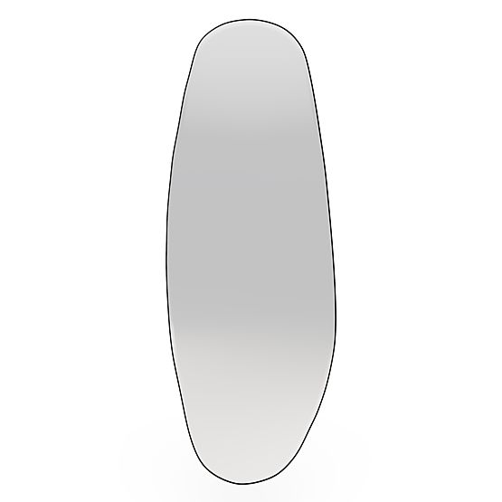 Hanging Mirror in Black Frame Frivatti, 55x150 cm, Irregular Shape