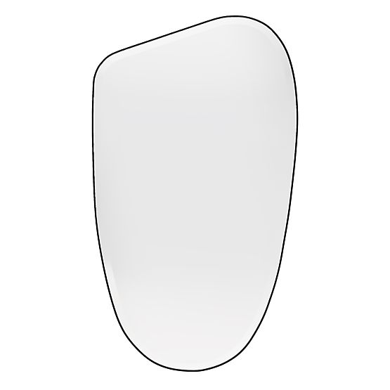 Hanging Mirror in Black Frame Frivatti, 60x100 cm, Irregular Shape