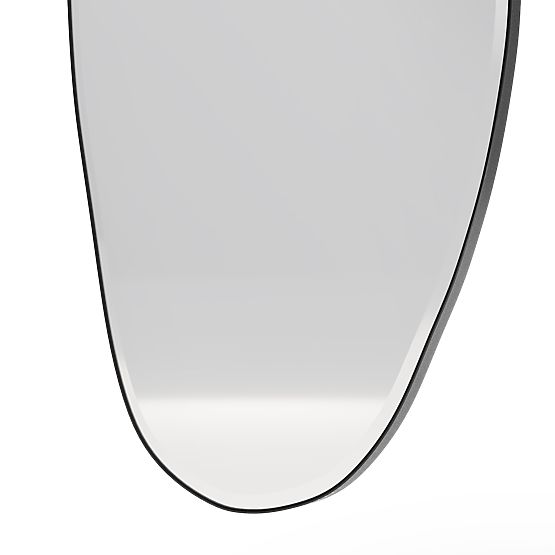 Hanging Mirror in Black Frame Frivatti, 60x140 cm, Irregular Shape
