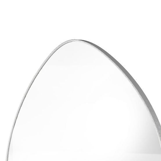 Hanging Mirror in Silver Frame Alonzo, 64x60 cm, Irregular Shape