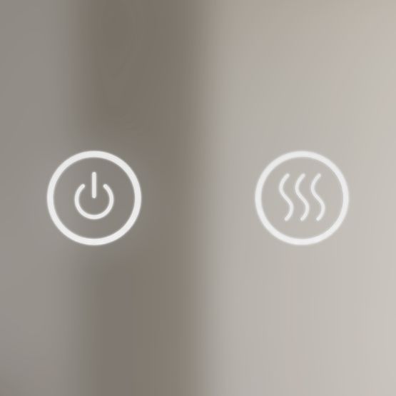 Hanging Mirror with LED Lighting Andrea 80 cm, Round, Anti-Fog