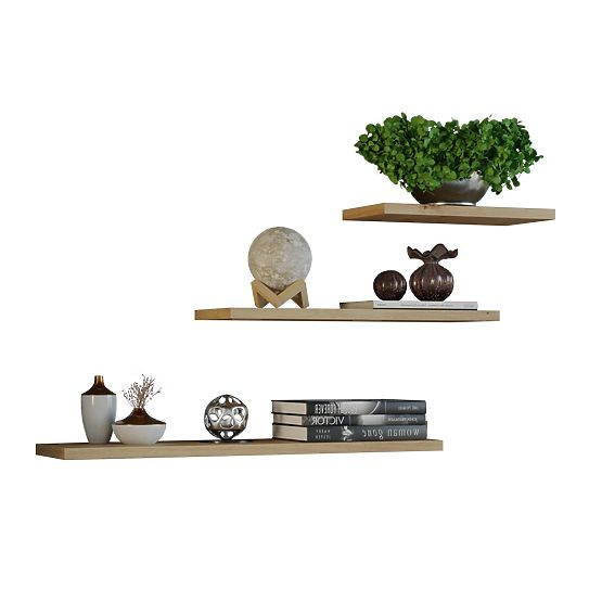 Hanging Shelves TOBI 3P OAK ARTISAN